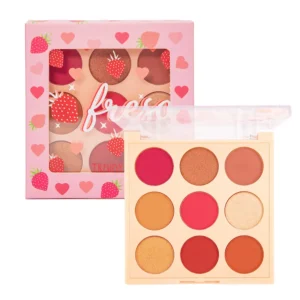 Sombra Frutas Fresa Trendy | Paleta de Sombras Rojizas y Fucsias